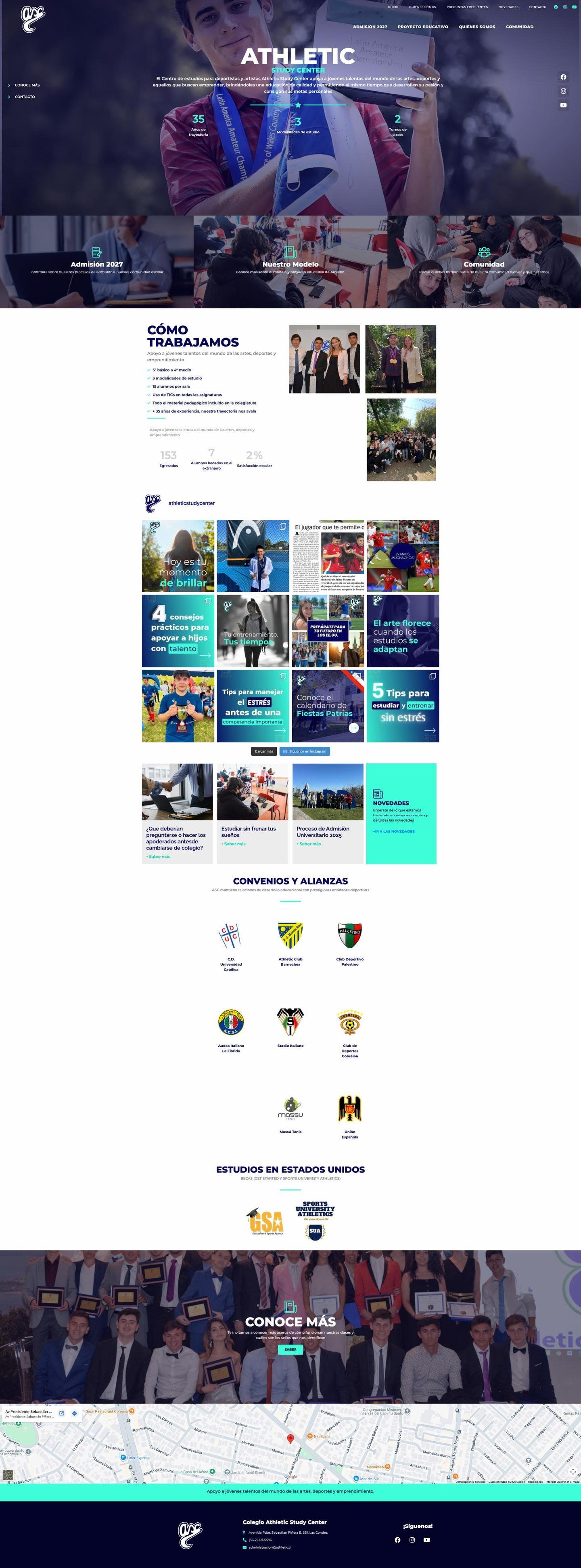 Sitio web Athletic Study Center